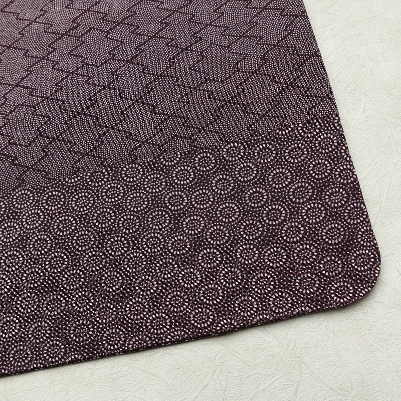 小紋 良品 伝統工芸士 廣瀬雄望 正絹 古典柄 袷仕立て 身丈158.5cm 裄丈64cm リサイクル着物 着物 紫・藤色_画像17