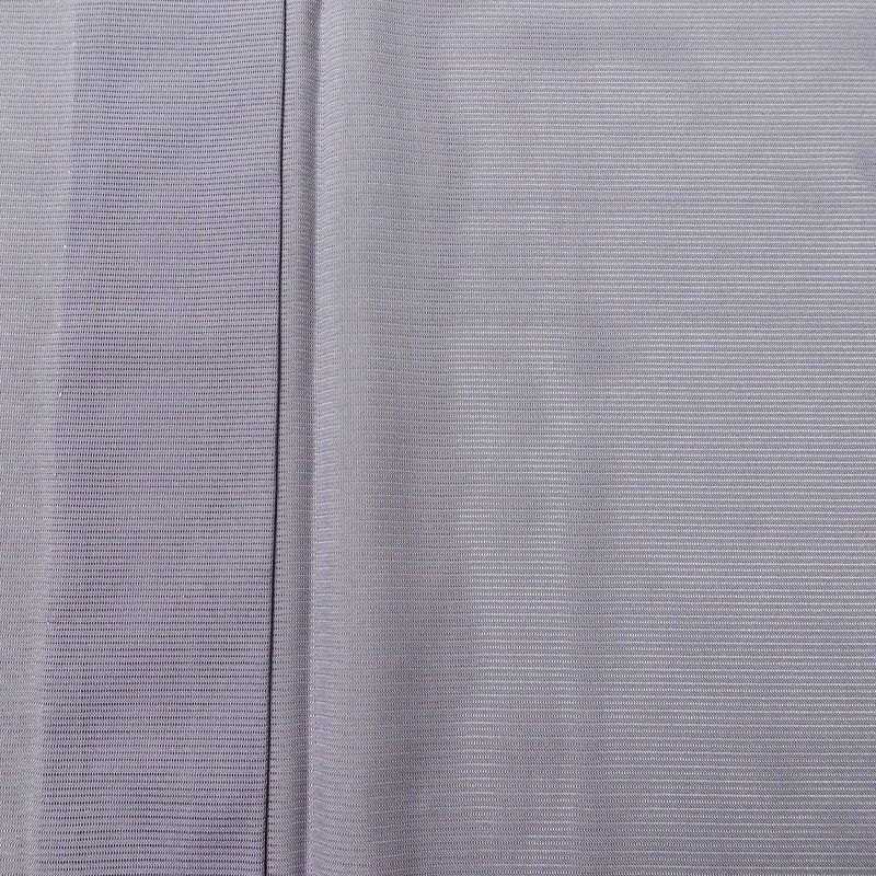 盛夏 色無地 美品 しつけ糸付き 夏用 一つ紋付き バチ衿仕立て ポリエステル 単衣仕立て 身丈157cm 裄丈65cm リサイクル着物 着物 お茶会 フォーマル 紫・藤色_画像6