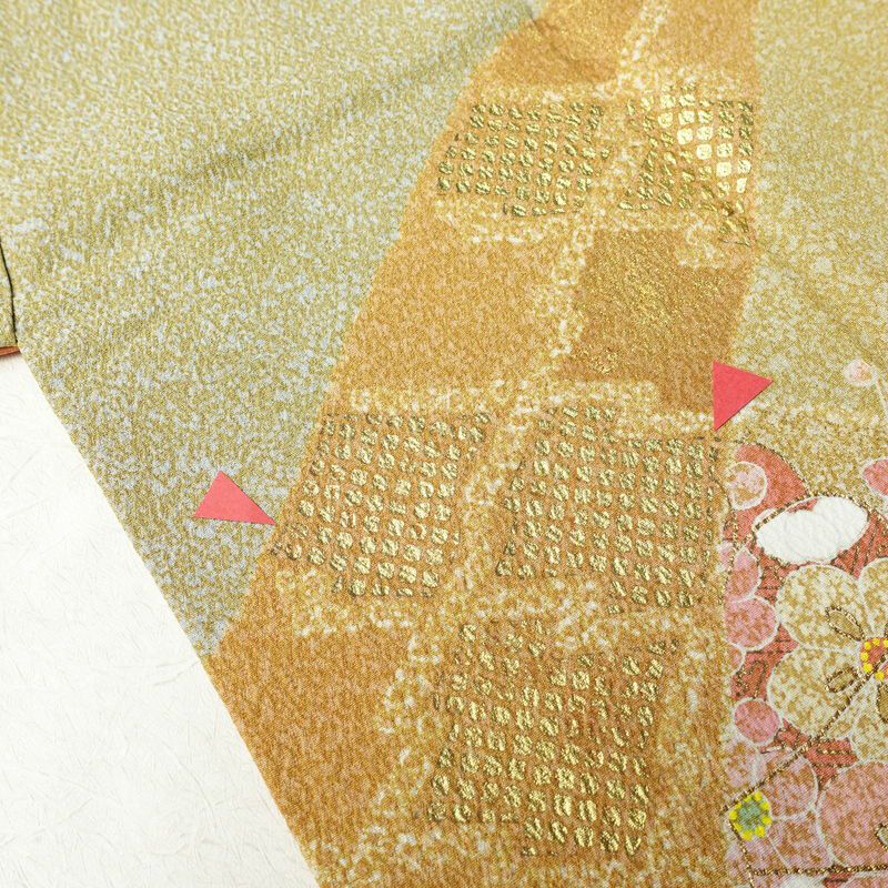 訪問着 良品 松井青々 落款入り 伊達衿付き 金駒刺繍 一つ紋付き 正絹 古典柄 袷仕立て 身丈165cm 裄丈67.5cm リサイクル着物 着物 刺繍 箔 共八掛 金彩 パーティー フォーマル 華やか 多色使い_画像11