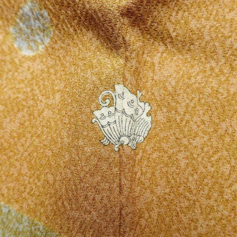 訪問着 良品 松井青々 落款入り 伊達衿付き 金駒刺繍 一つ紋付き 正絹 古典柄 袷仕立て 身丈165cm 裄丈67.5cm リサイクル着物 着物 刺繍 箔 共八掛 金彩 パーティー フォーマル 華やか 多色使い_画像14