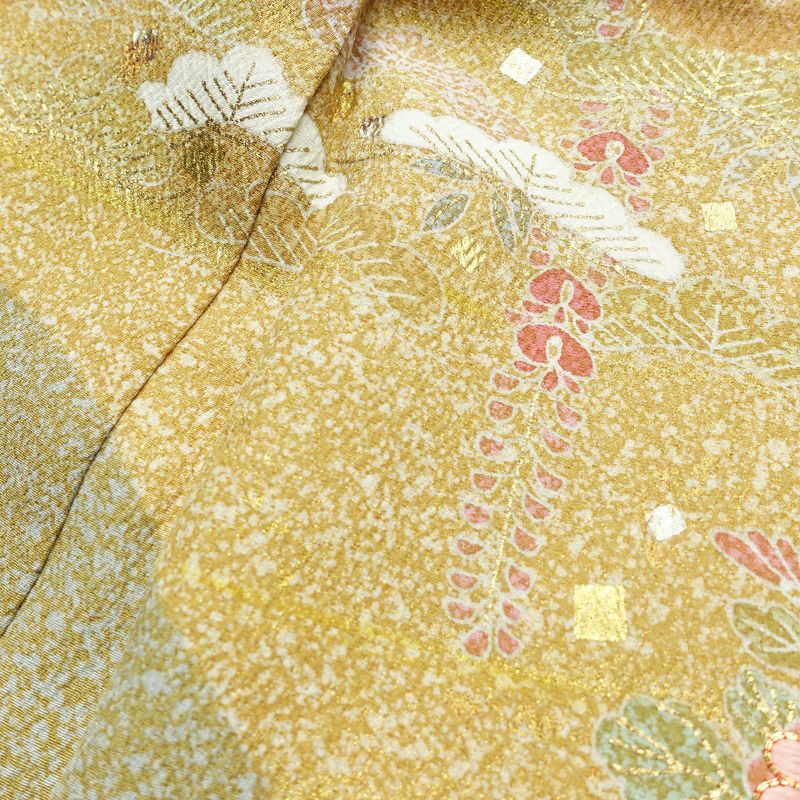 訪問着 良品 松井青々 落款入り 伊達衿付き 金駒刺繍 一つ紋付き 正絹 古典柄 袷仕立て 身丈165cm 裄丈67.5cm リサイクル着物 着物 刺繍 箔 共八掛 金彩 パーティー フォーマル 華やか 多色使い_画像18