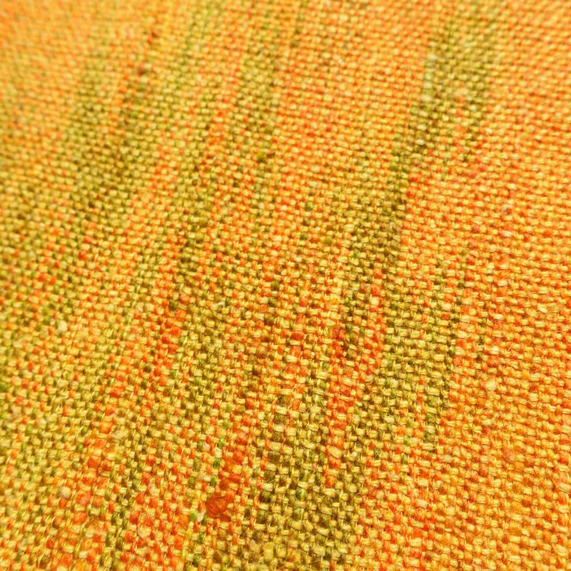 名古屋帯 全通柄 正絹 その他の柄 通し仕立て なごや帯 リサイクル帯 帯 紬地 黄・黄土色_画像6