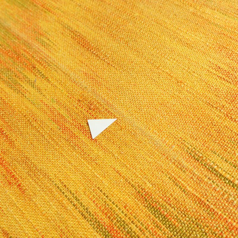 名古屋帯 全通柄 正絹 その他の柄 通し仕立て なごや帯 リサイクル帯 帯 紬地 黄・黄土色_画像17