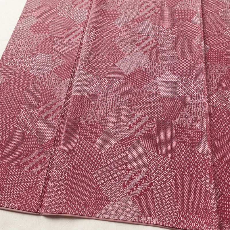 小紋 正絹 古典柄 袷仕立て 身丈152.5cm 裄丈65cm リサイクル着物 着物 紫・藤色_画像4