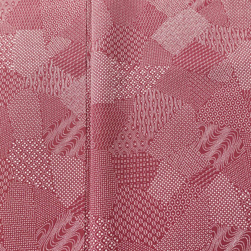 小紋 正絹 古典柄 袷仕立て 身丈152.5cm 裄丈65cm リサイクル着物 着物 紫・藤色_画像6