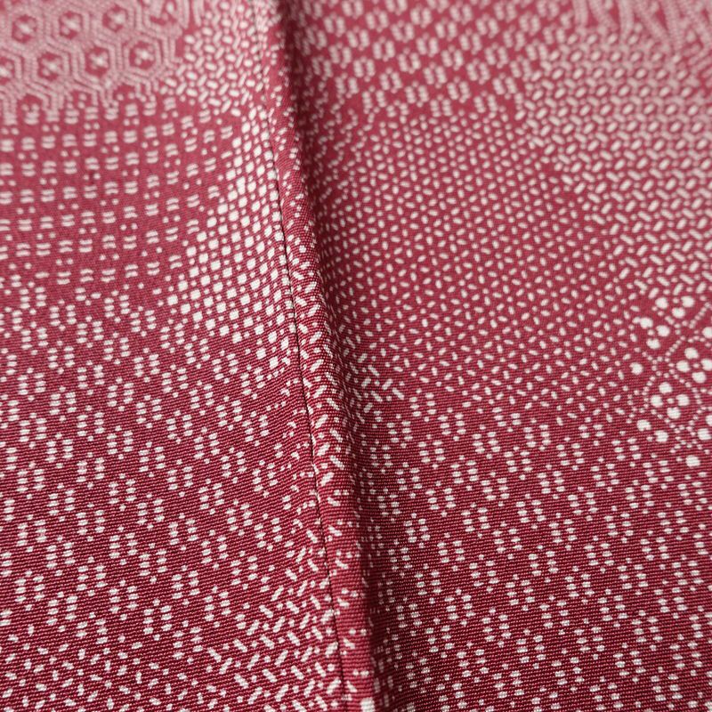 小紋 正絹 古典柄 袷仕立て 身丈152.5cm 裄丈65cm リサイクル着物 着物 紫・藤色_画像10