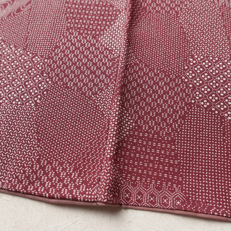 小紋 正絹 古典柄 袷仕立て 身丈152.5cm 裄丈65cm リサイクル着物 着物 紫・藤色_画像11