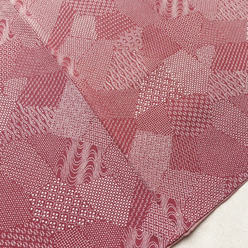 小紋 正絹 古典柄 袷仕立て 身丈152.5cm 裄丈65cm リサイクル着物 着物 紫・藤色_画像13