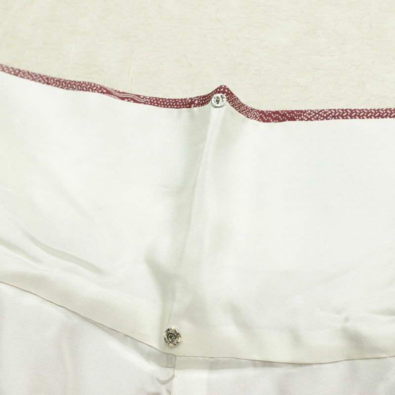 小紋 正絹 古典柄 袷仕立て 身丈152.5cm 裄丈65cm リサイクル着物 着物 紫・藤色_画像20