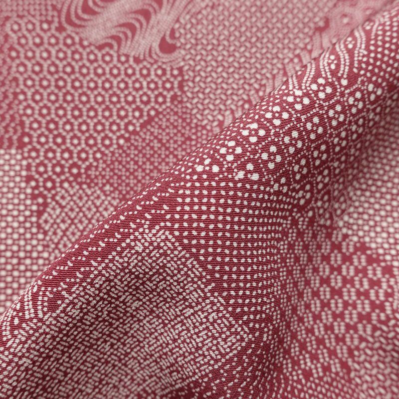 小紋 正絹 古典柄 袷仕立て 身丈152.5cm 裄丈65cm リサイクル着物 着物 紫・藤色_画像21