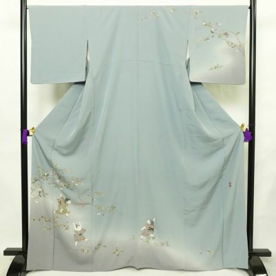 訪問着 着物 袷 手描き 薄緑 裄68.5 ややふくよか Ｍ 中古 sn1786 楽天市場】2/20まで＼半額／で買えます￥65780→32890【新古品】 紬