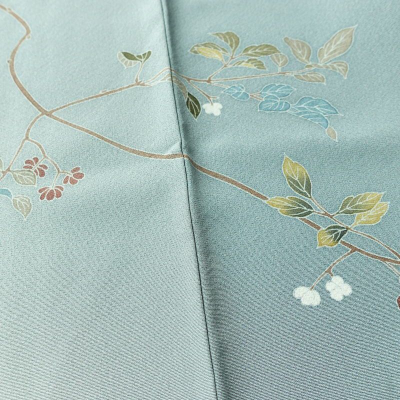 訪問着 良品 落款入り 縮緬 正絹 人物・動物柄 袷仕立て 身丈167.5cm 裄丈67cm リサイクル着物 着物 入学式 卒業式 七五三 お宮参り フォーマル 青・紺_画像11