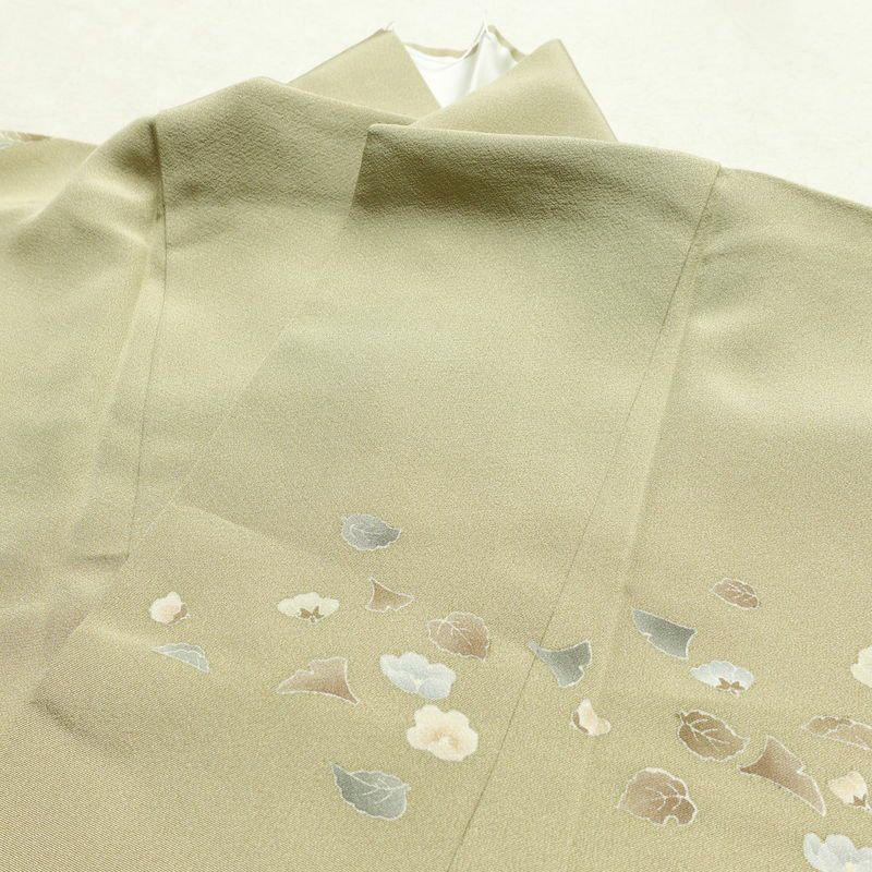 訪問着 良品 関口遼一 十日町友禅 落款入り 縮緬 正絹 人物・動物柄 袷仕立て 身丈156cm 裄丈66cm リサイクル着物 着物 入学式 卒業式 七五三 お宮参り フォーマル ベージュ_画像18