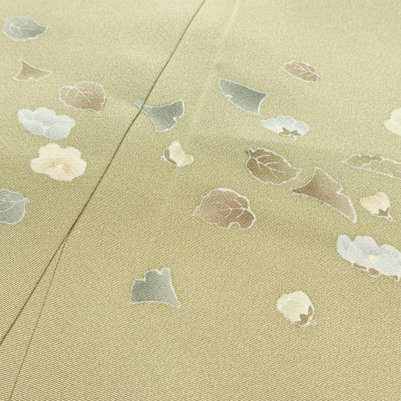 訪問着 良品 関口遼一 十日町友禅 落款入り 縮緬 正絹 人物・動物柄 袷仕立て 身丈156cm 裄丈66cm リサイクル着物 着物 入学式 卒業式 七五三 お宮参り フォーマル ベージュ_画像19