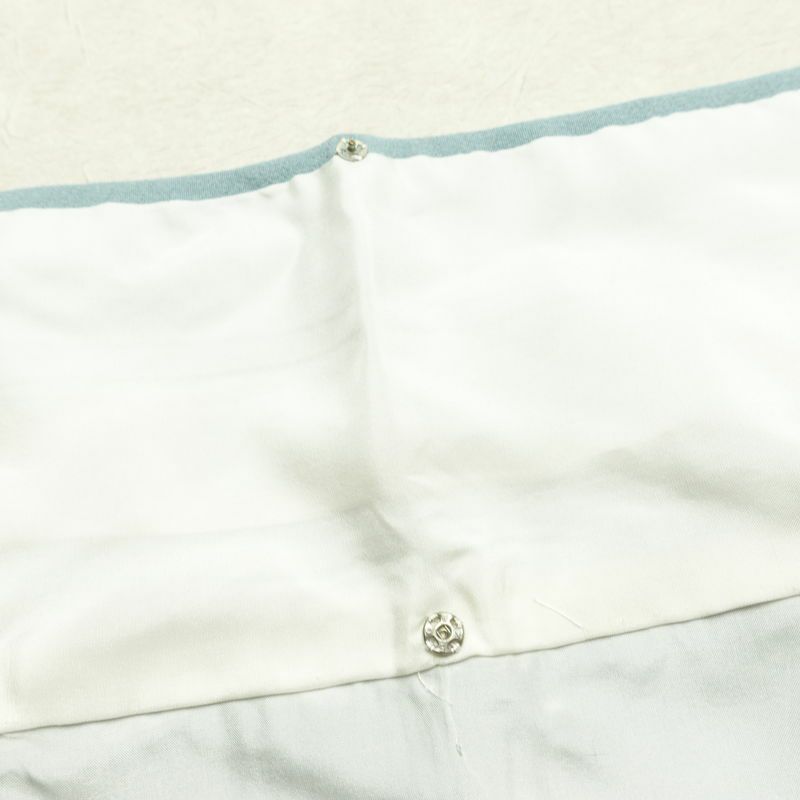 訪問着 落款入り 縮緬 一つ紋付き 正絹 花柄 袷仕立て 身丈150cm 裄丈63cm リサイクル着物 着物 共八掛 入学式 卒業式 七五三 お宮参り フォーマル 青・紺_画像21