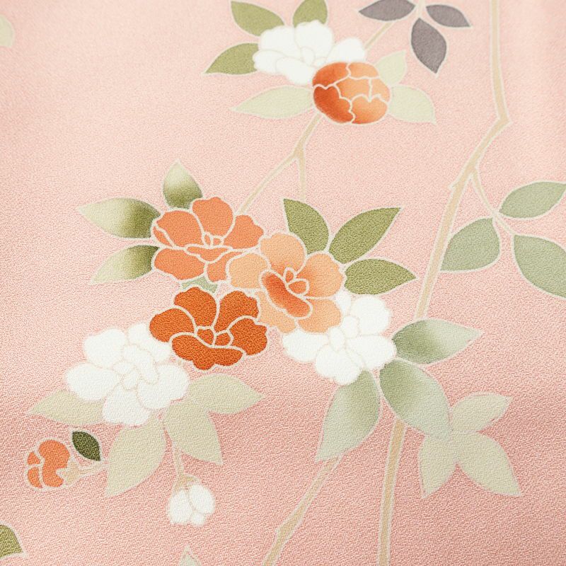 訪問着 美品 落款入り 正絹 花柄 袷仕立て 身丈170.5cm 裄丈68cm リサイクル着物 着物 箔 入学式 卒業式 七五三 お宮参り フォーマル ピンク_画像8