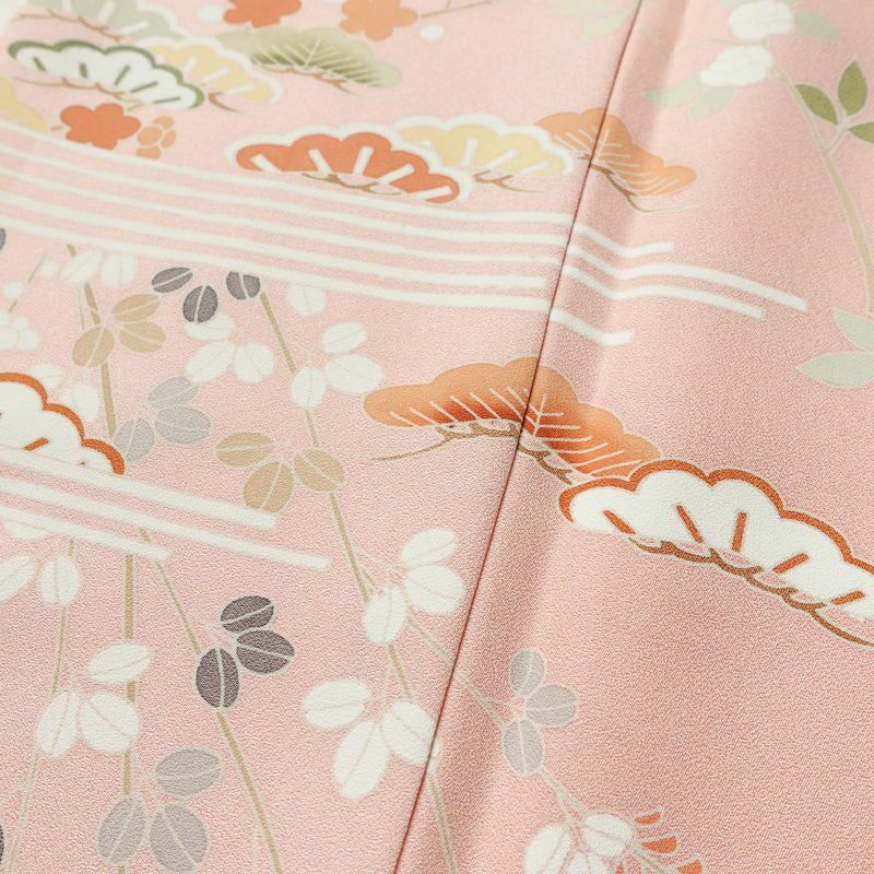 訪問着 美品 落款入り 正絹 花柄 袷仕立て 身丈170.5cm 裄丈68cm リサイクル着物 着物 箔 入学式 卒業式 七五三 お宮参り フォーマル ピンク_画像9