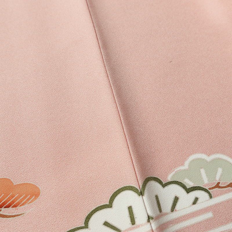 訪問着 美品 落款入り 正絹 花柄 袷仕立て 身丈170.5cm 裄丈68cm リサイクル着物 着物 箔 入学式 卒業式 七五三 お宮参り フォーマル ピンク_画像11