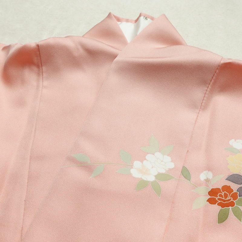 訪問着 美品 落款入り 正絹 花柄 袷仕立て 身丈170.5cm 裄丈68cm リサイクル着物 着物 箔 入学式 卒業式 七五三 お宮参り フォーマル ピンク_画像17