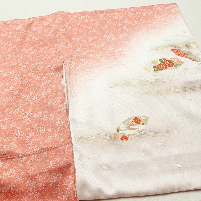 付け下げ 良品 金駒刺繍 正絹 古典柄 袷仕立て 身丈159cm 裄丈65cm リサイクル着物 着物 箔 共八掛 金彩 入学式 卒業式 七五三 お宮参り フォーマル ピンク_画像14