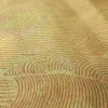 小紋 付下小紋 正絹 流水・波柄 袷仕立て 身丈155.5cm 裄丈64.5cm リサイクル着物 着物 黄・黄土色_画像8