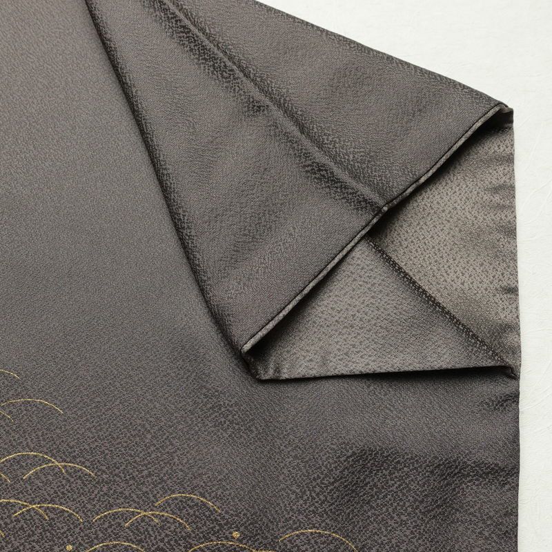 訪問着 美品 正絹 風景柄 袷仕立て 身丈167cm 裄丈67cm リサイクル着物 着物 箔 金彩 入学式 卒業式 七五三 フォーマル 茶_画像15