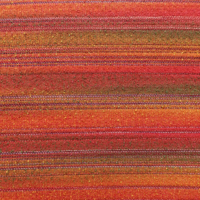 名古屋帯 六通柄 良品 正絹 縞柄・線柄 通し仕立て なごや帯 リサイクル帯 帯 カジュアル 多色使い_画像4