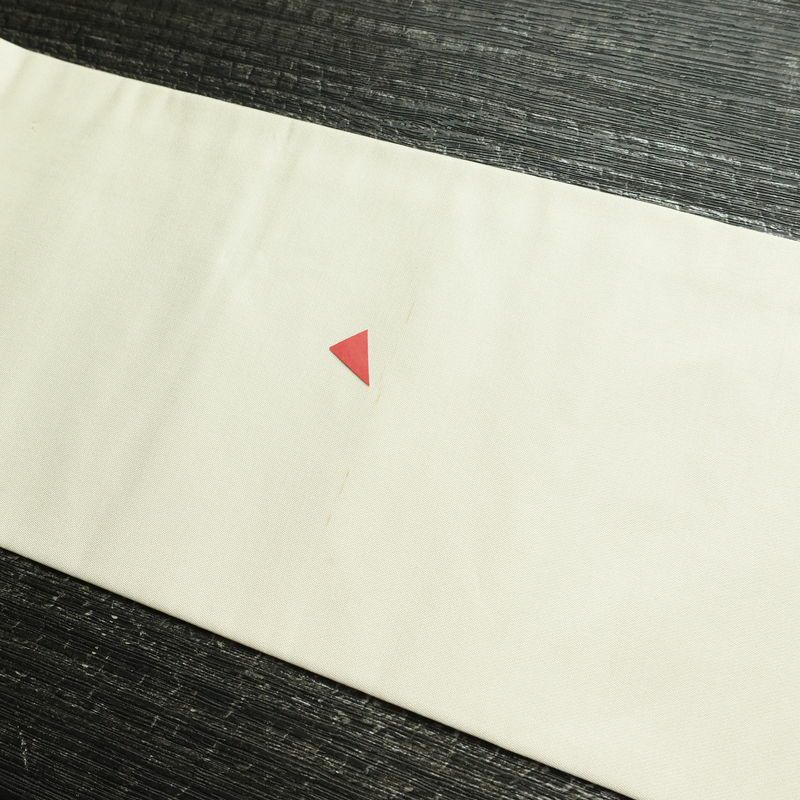 名古屋帯 六通柄 正絹 幾何学柄・抽象柄 名古屋仕立て なごや帯 リサイクル帯 帯 箔 金・銀_画像17