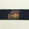 名古屋帯 太鼓柄 良品 正絹 幾何学柄・抽象柄 通し仕立て なごや帯 リサイクル帯 帯 モダン 紬地 青・紺_画像17