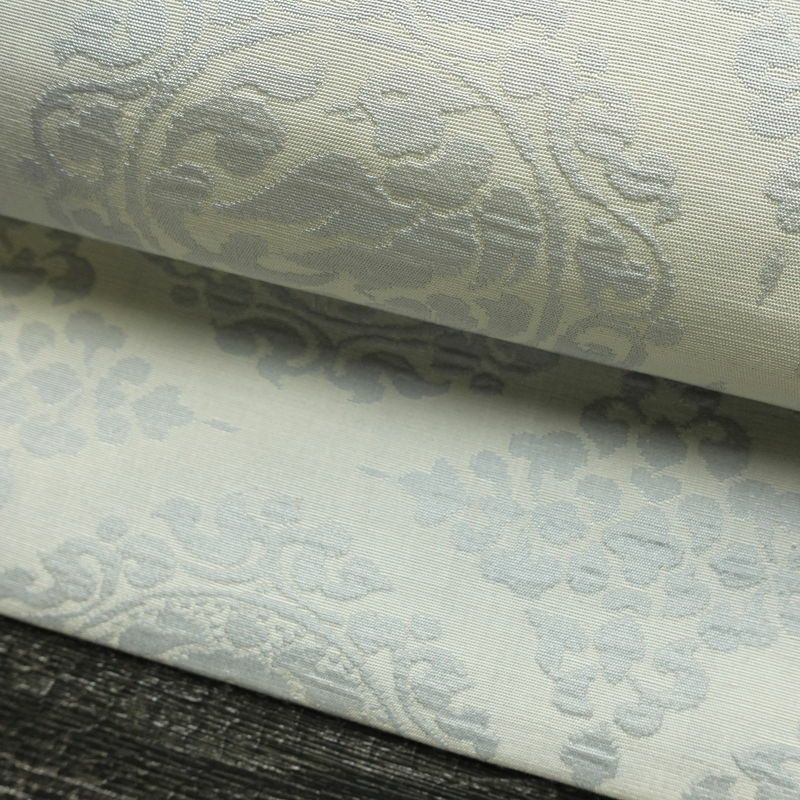 名古屋帯 六通柄 良品 正絹 幾何学柄・抽象柄 名古屋仕立て なごや帯 リサイクル帯 帯 青・紺_画像7