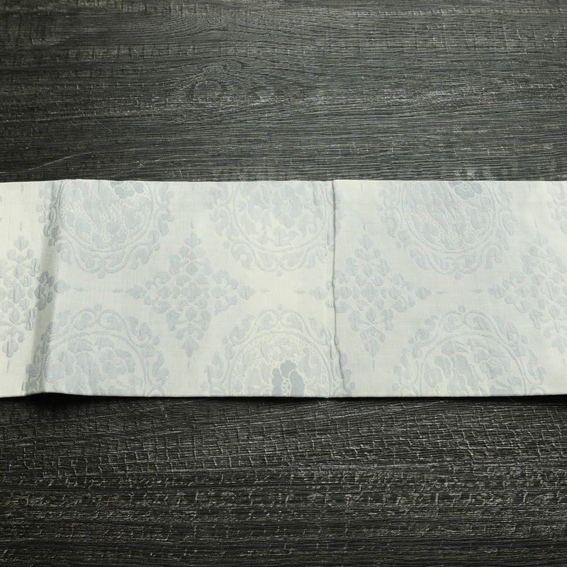 名古屋帯 六通柄 良品 正絹 幾何学柄・抽象柄 名古屋仕立て なごや帯 リサイクル帯 帯 青・紺_画像13