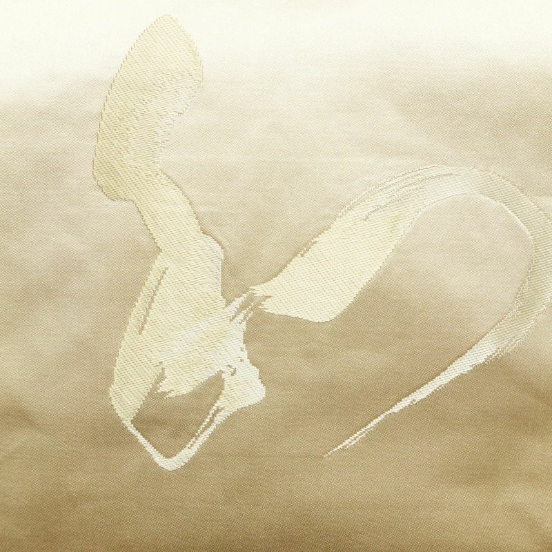 名古屋帯 太鼓柄 良品 正絹 その他の柄 名古屋仕立て なごや帯 リサイクル帯 帯 シンプル クリーム_画像2