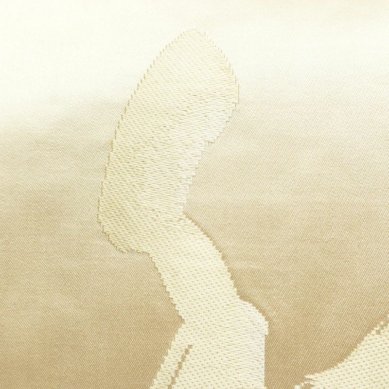 名古屋帯 太鼓柄 良品 正絹 その他の柄 名古屋仕立て なごや帯 リサイクル帯 帯 シンプル クリーム_画像4