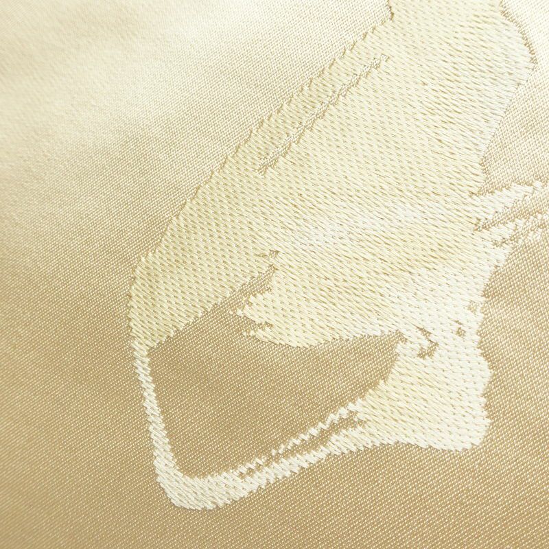 名古屋帯 太鼓柄 良品 正絹 その他の柄 名古屋仕立て なごや帯 リサイクル帯 帯 シンプル クリーム_画像5