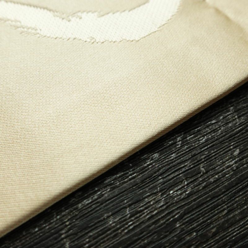 名古屋帯 太鼓柄 良品 正絹 その他の柄 名古屋仕立て なごや帯 リサイクル帯 帯 シンプル クリーム_画像11