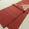 名古屋帯 太鼓柄 美品 正絹 幾何学柄・抽象柄 通し仕立て なごや帯 リサイクル帯 帯 モダン 赤・朱_画像10