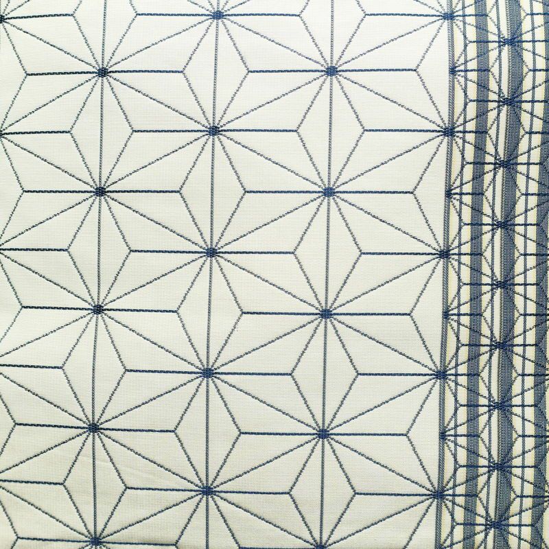 名古屋帯 六通柄 正絹 麻の葉柄 通し仕立て なごや帯 リサイクル帯 帯 白_画像2