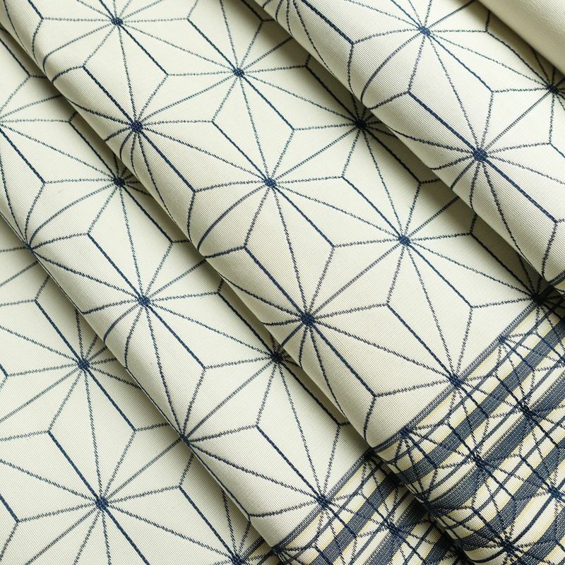 名古屋帯 六通柄 正絹 麻の葉柄 通し仕立て なごや帯 リサイクル帯 帯 白_画像21