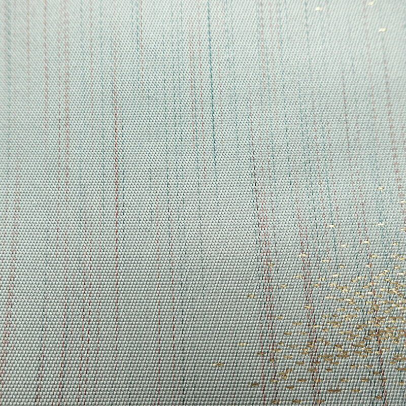 名古屋帯 六通柄 正絹 古典柄 名古屋仕立て なごや帯 リサイクル帯 帯 箔 青・紺_画像5