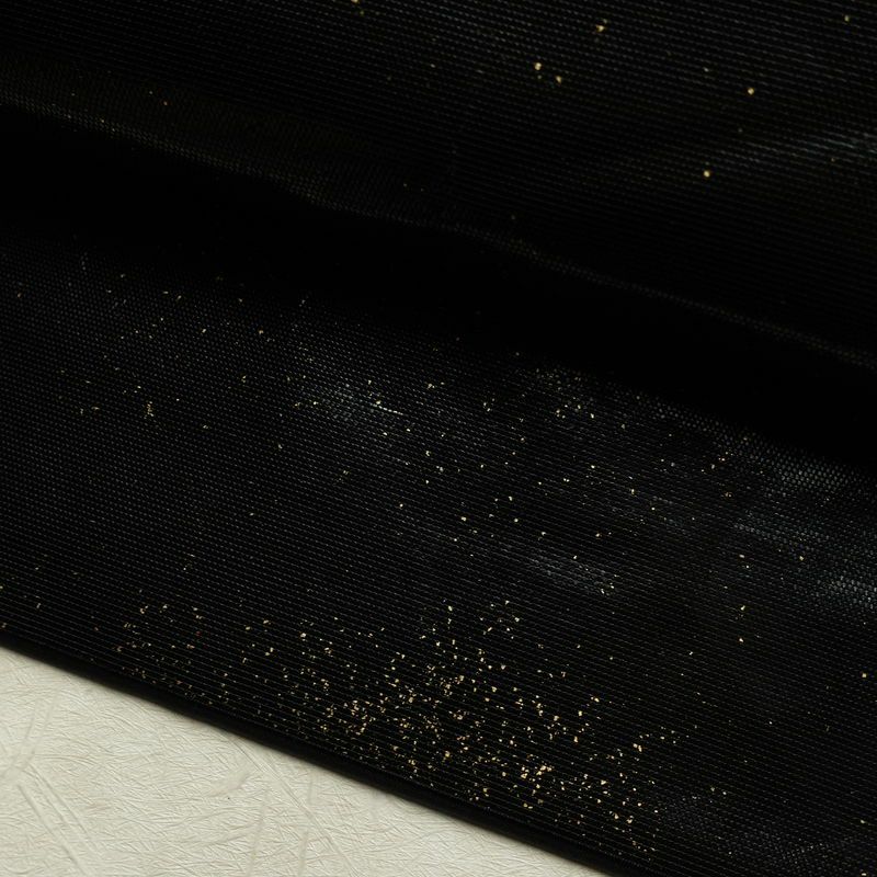 名古屋帯 太鼓柄 正絹 蝶・昆虫柄 名古屋仕立て なごや帯 リサイクル帯 帯 箔 引箔 黒_画像6