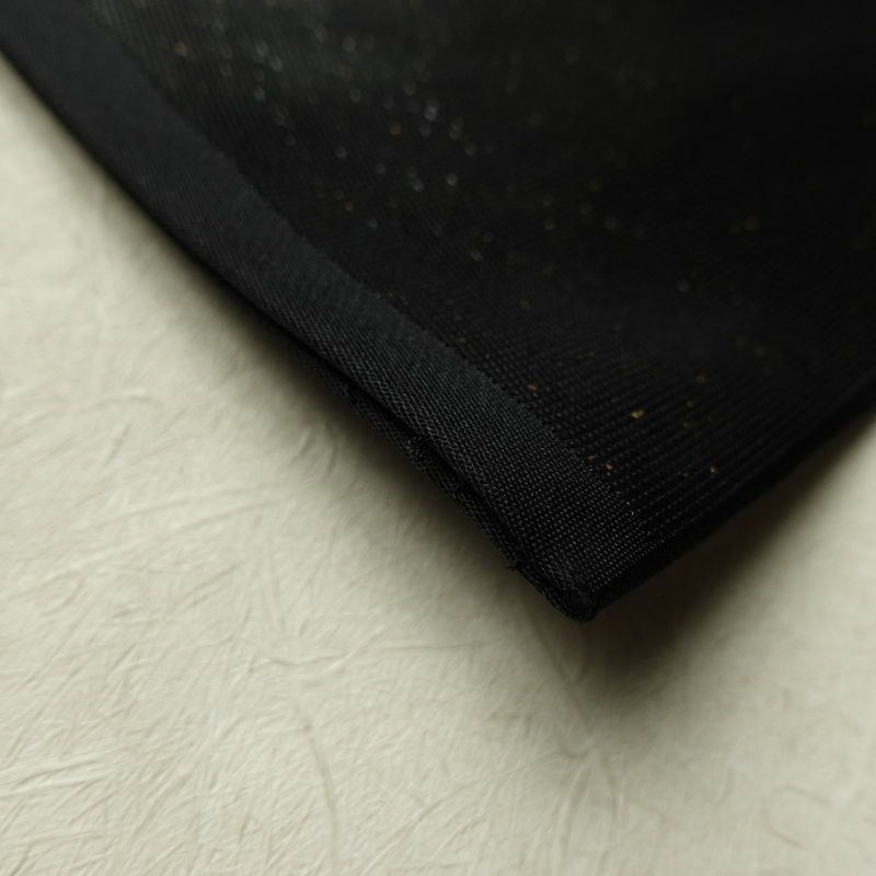 名古屋帯 太鼓柄 正絹 蝶・昆虫柄 名古屋仕立て なごや帯 リサイクル帯 帯 箔 引箔 黒_画像14