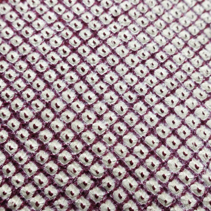 名古屋帯 太鼓柄 良品 絞り 綸子 正絹 幾何学柄・抽象柄 名古屋仕立て なごや帯 リサイクル帯 帯 モダン 紫・藤色_画像4