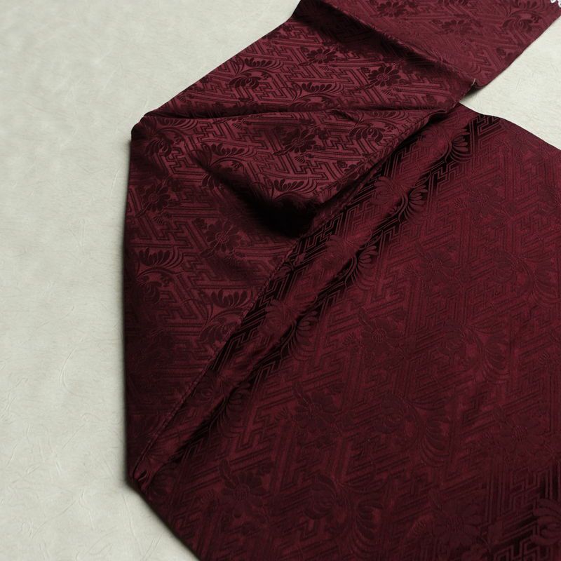 名古屋帯 太鼓柄 良品 絞り 綸子 正絹 幾何学柄・抽象柄 名古屋仕立て なごや帯 リサイクル帯 帯 モダン 紫・藤色_画像18