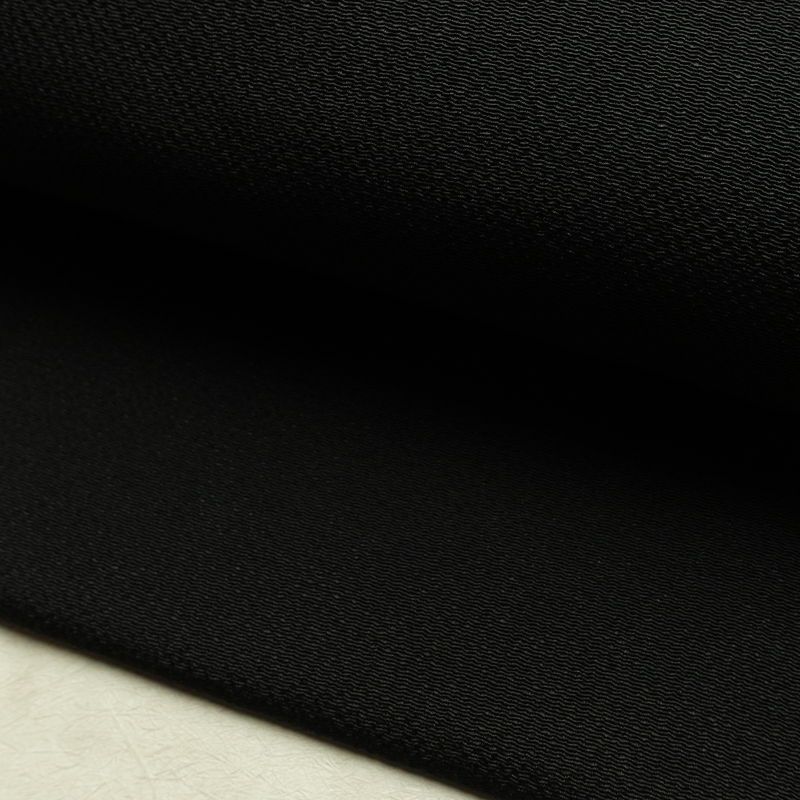 名古屋帯 草木手染 太鼓柄 美品 縮緬 正絹 幾何学柄・抽象柄 名古屋仕立て なごや帯 リサイクル帯 帯 モダン 黒_画像9