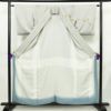 訪問着 正絹 木の葉・植物柄 袷仕立て 身丈157cm 裄丈62.5cm リサイクル着物 着物 箔 金彩 入学式 卒業式 七五三 お宮参り フォーマル グレー_画像3