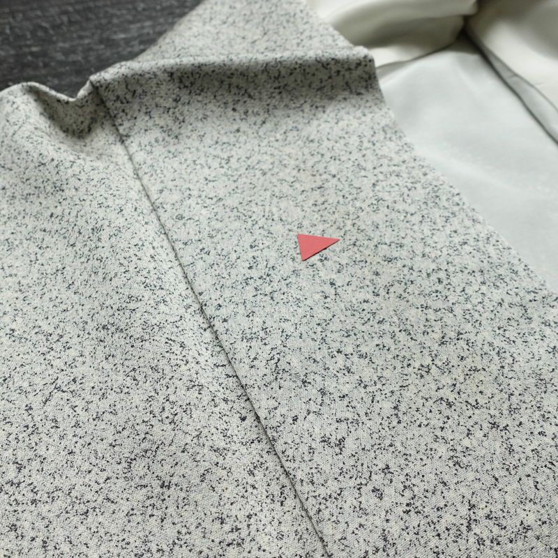 訪問着 正絹 木の葉・植物柄 袷仕立て 身丈157cm 裄丈62.5cm リサイクル着物 着物 箔 金彩 入学式 卒業式 七五三 お宮参り フォーマル グレー_画像19