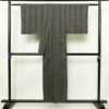 紬 しつけ糸付き 正絹 縞柄・線柄 袷仕立て 身丈150cm 裄丈66cm リサイクル着物 着物 モダン 多色使い_画像2