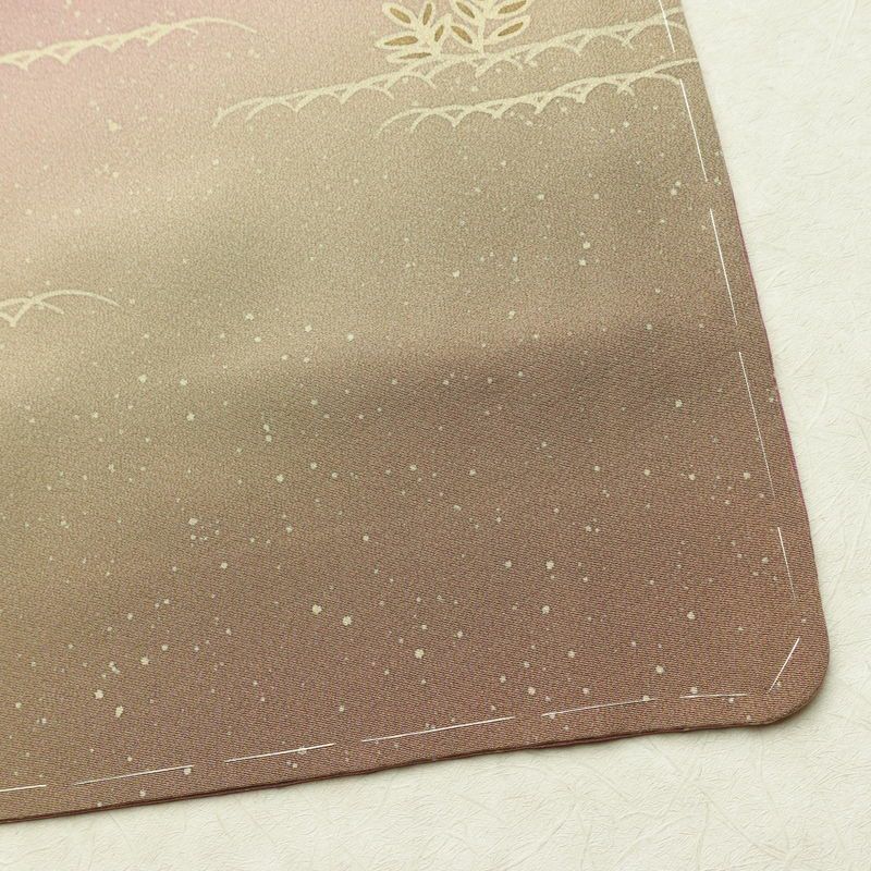 訪問着 美品 しつけ糸付き 縮緬 正絹 風景柄 袷仕立て 身丈166.5cm 裄丈68.5cm リサイクル着物 着物 入学式 卒業式 七五三 お宮参り フォーマル ピンク_画像16