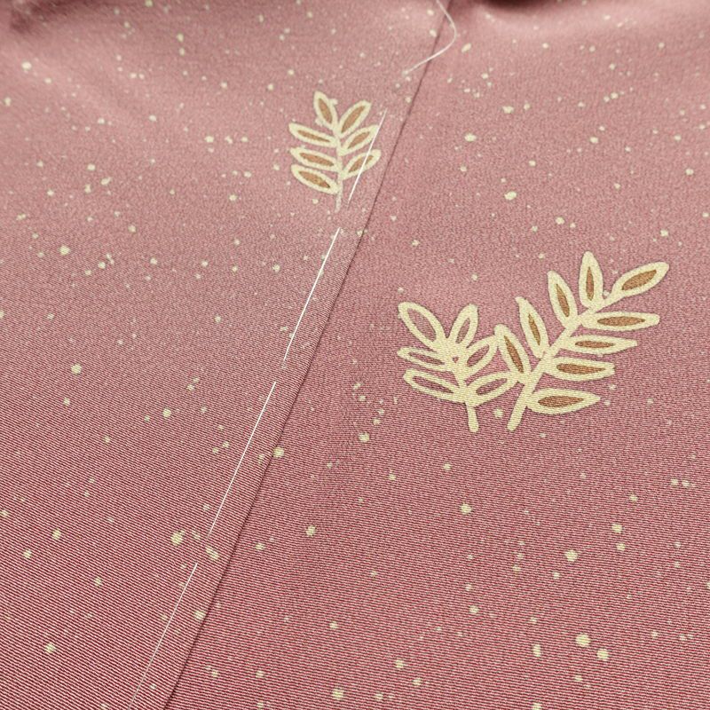 訪問着 美品 しつけ糸付き 縮緬 正絹 風景柄 袷仕立て 身丈166.5cm 裄丈68.5cm リサイクル着物 着物 入学式 卒業式 七五三 お宮参り フォーマル ピンク_画像18