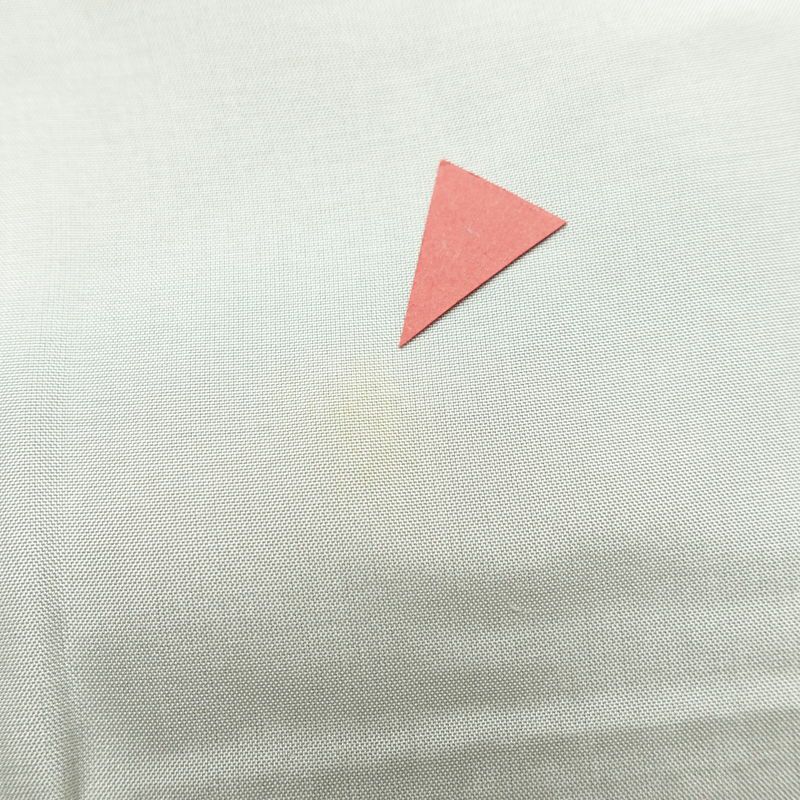 大島紬 証紙あり 正絹 幾何学柄・抽象柄 袷仕立て 身丈161.5cm 裄丈61.5cm リサイクル着物 一部しつけ糸付き 着物 青・紺_画像19